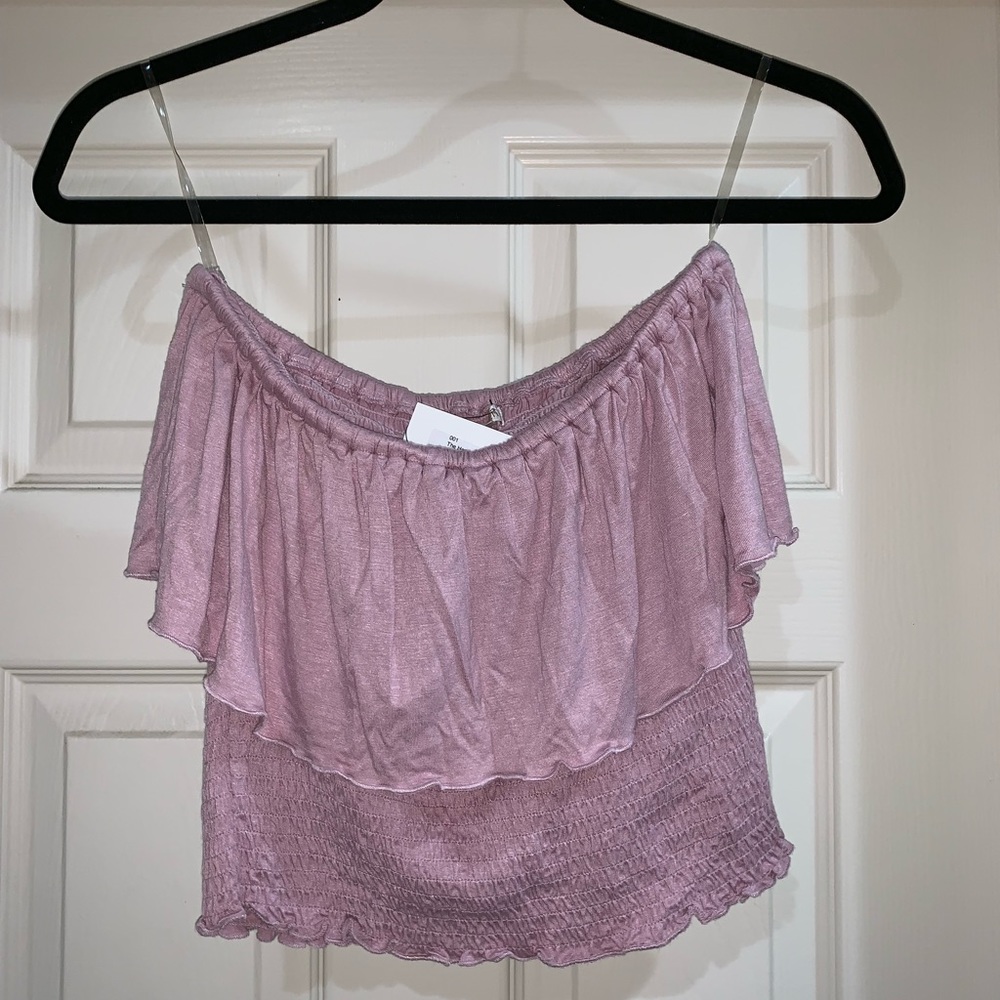 The Hanger Off Shoulder Ruffle Smock Top